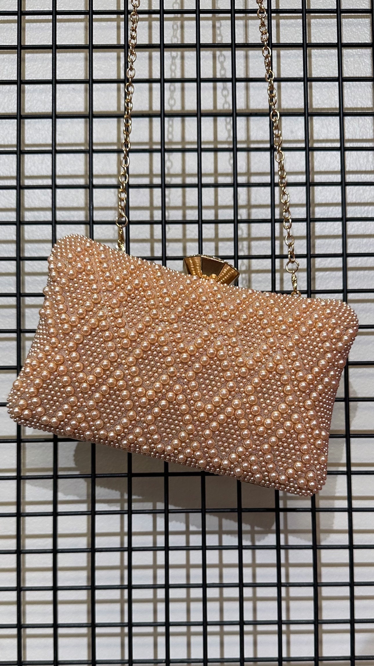 Clarissa Gold Embellished Clutch Bag