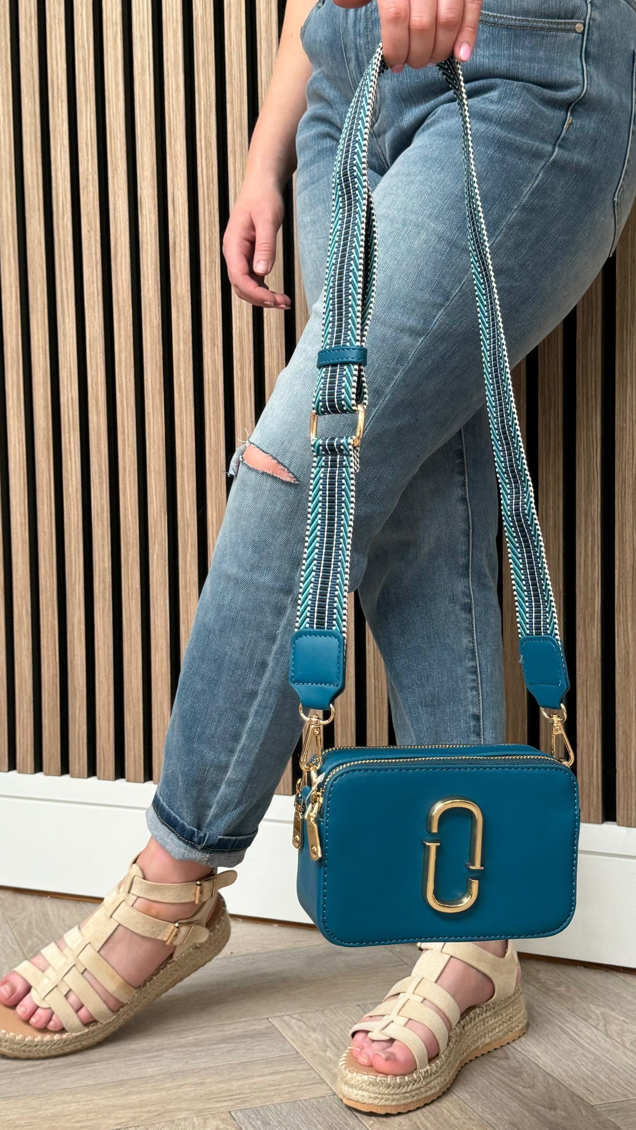 Zayla Blue Mini Crossbody Handbag