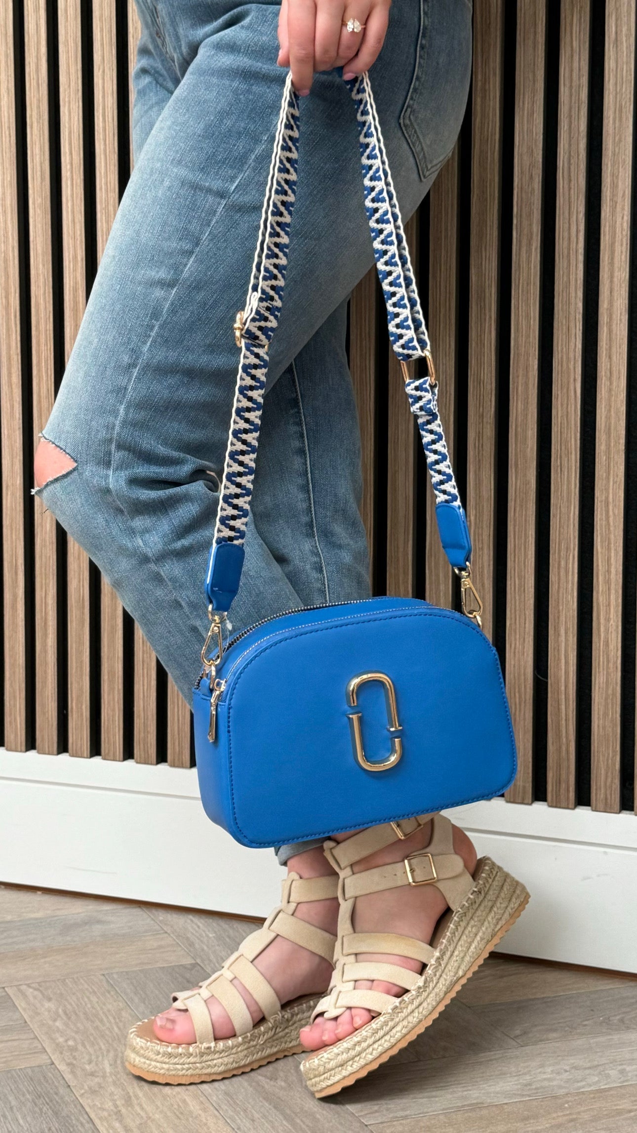 Romilly Blue Slim Crossbody Handbag