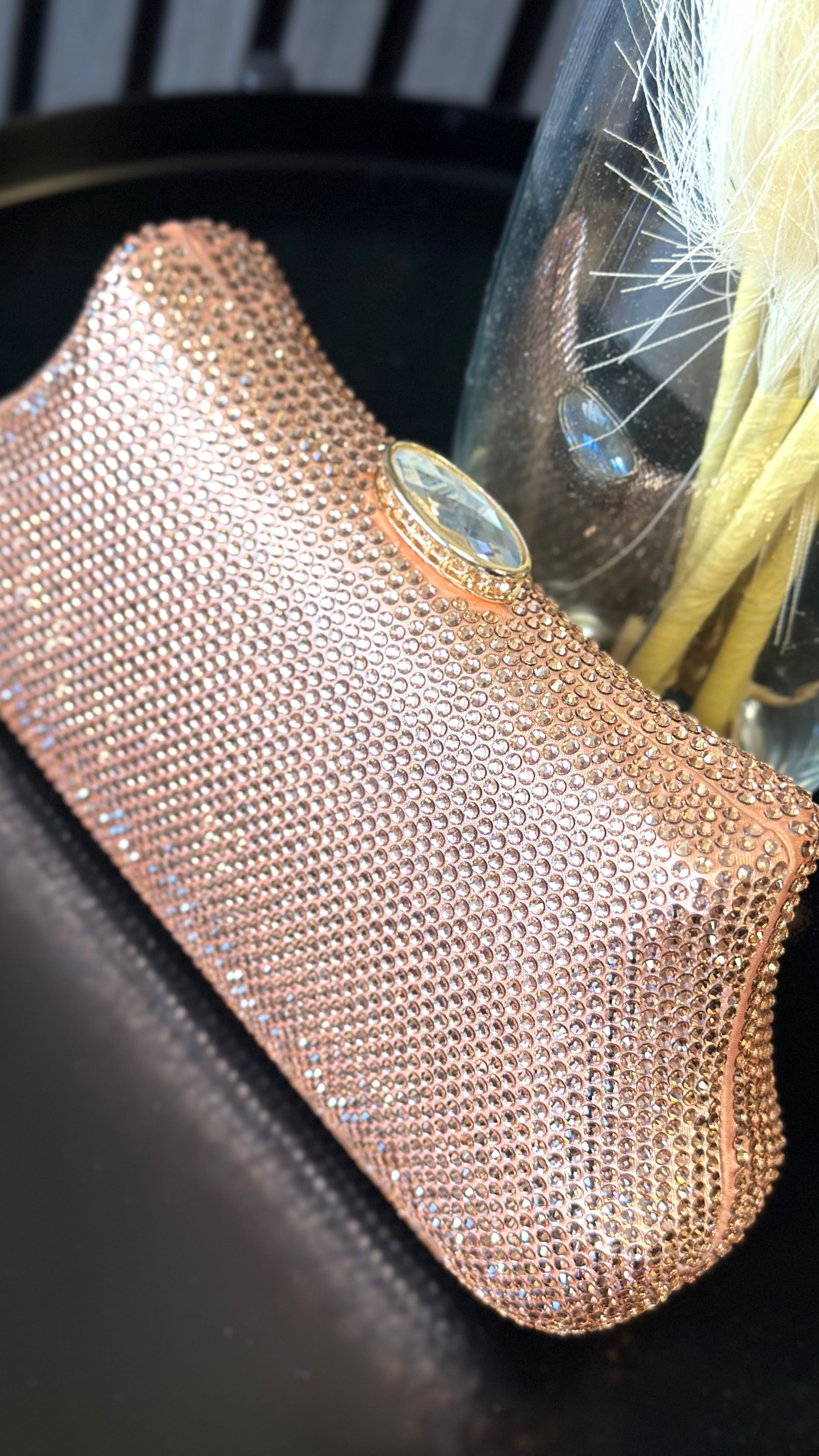 Ember Rose Gold Clutch Bag