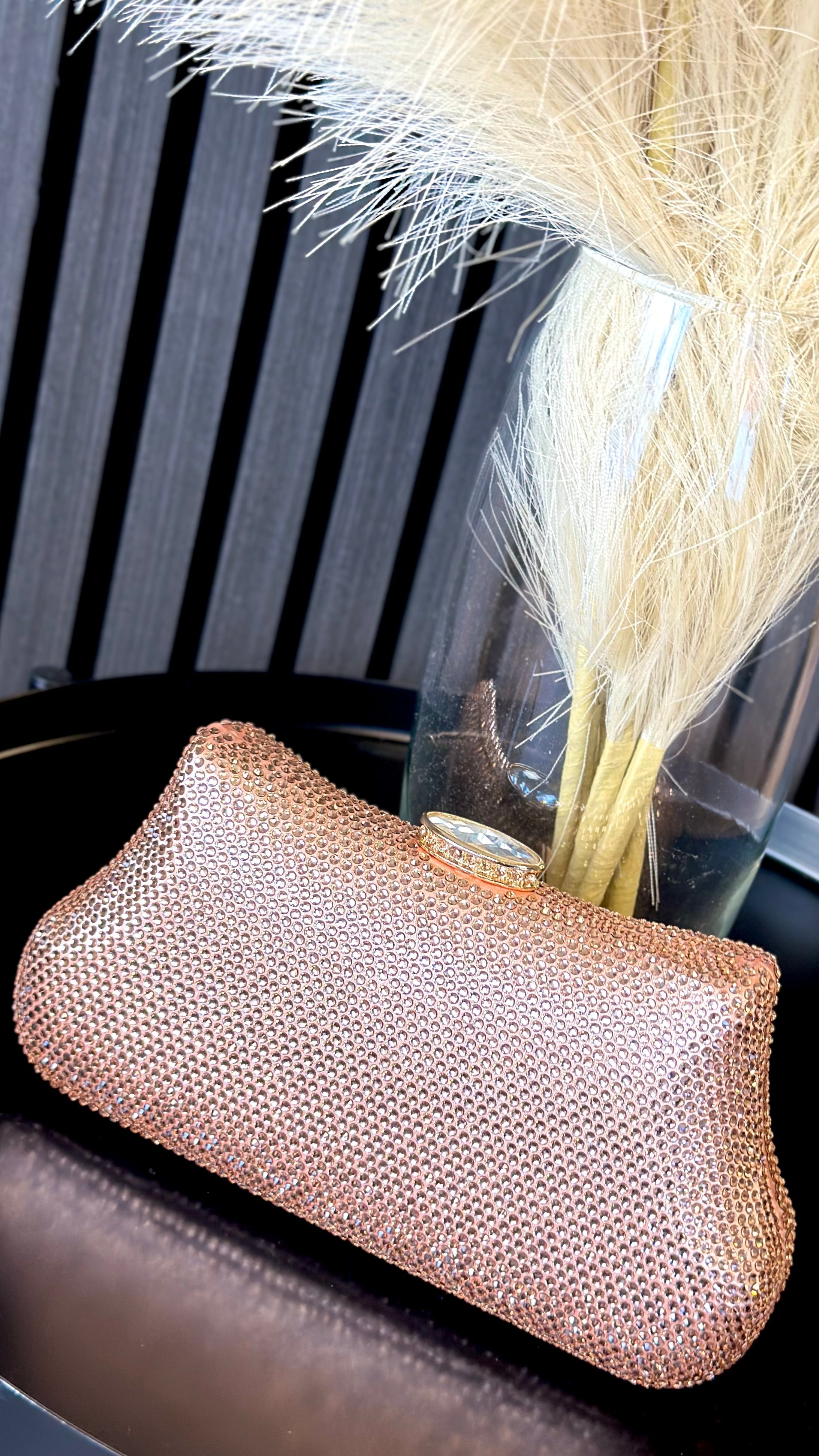 Ember Rose Gold Clutch Bag