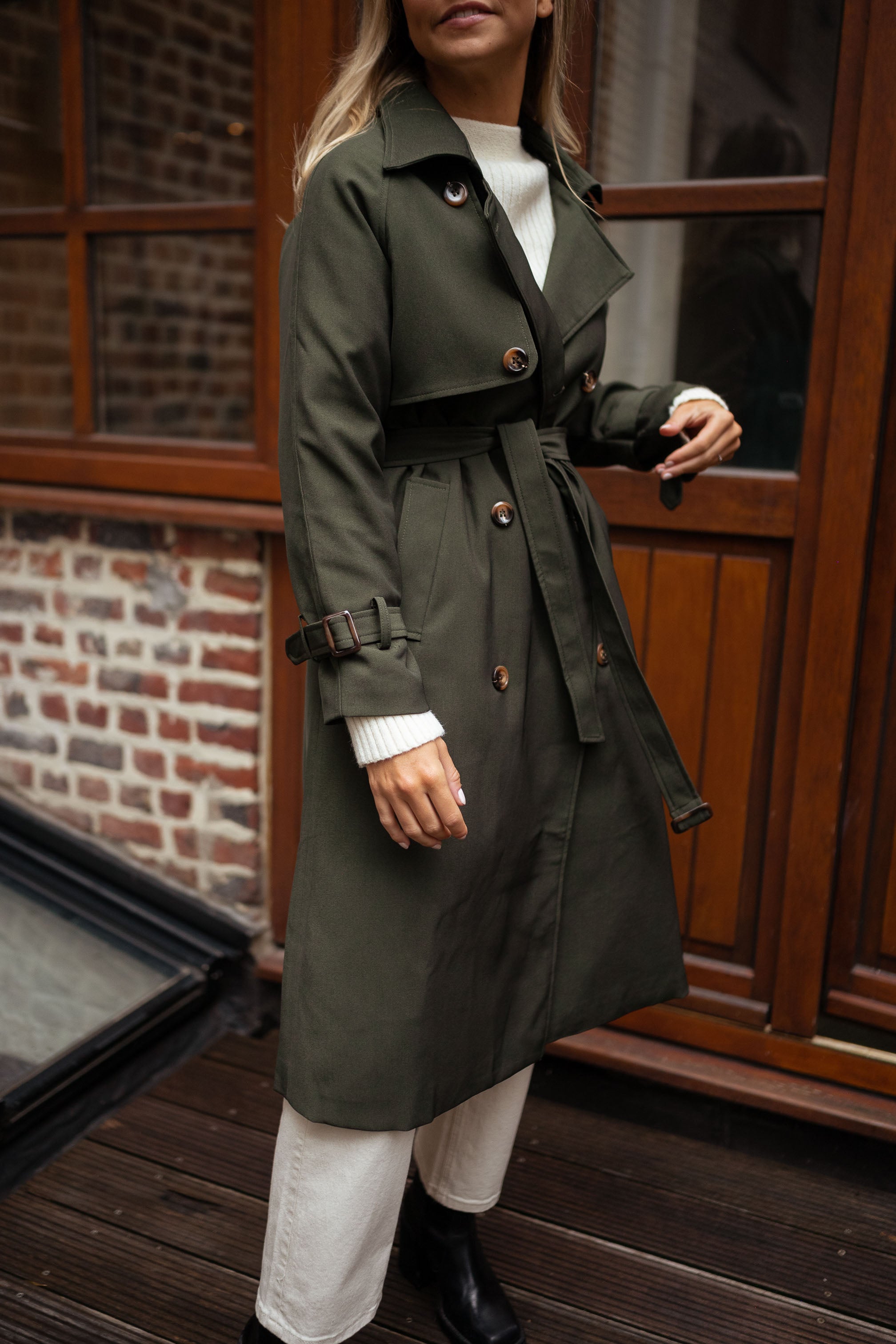 Green Charline Trenchcoat